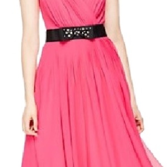 Embellished Hot Pink Short Sleeve Dress Kate Spade - Picture 7 of 7
